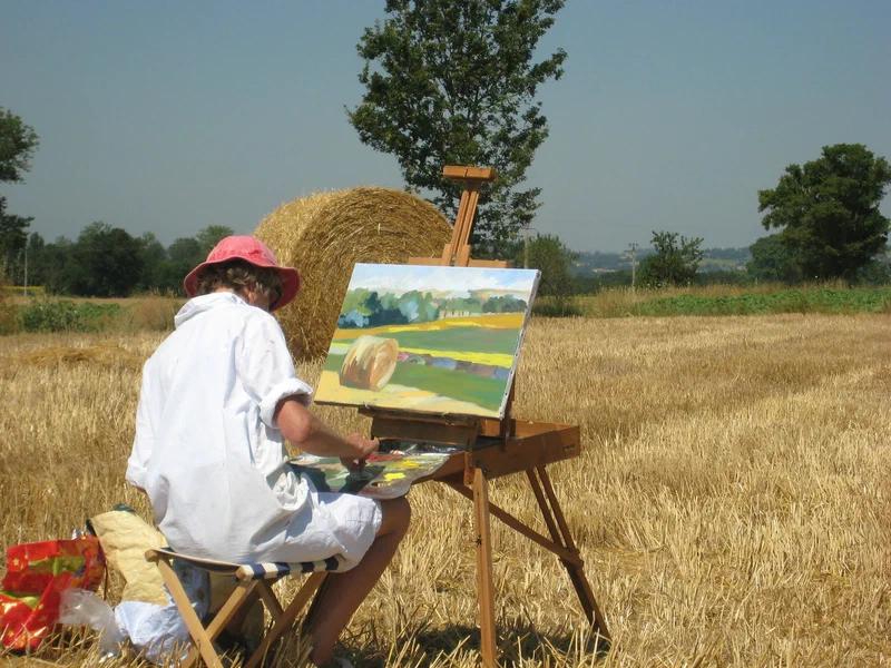 Plein air painting in the Tarn