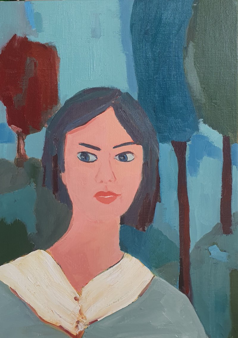 Jeune fille au col blanc