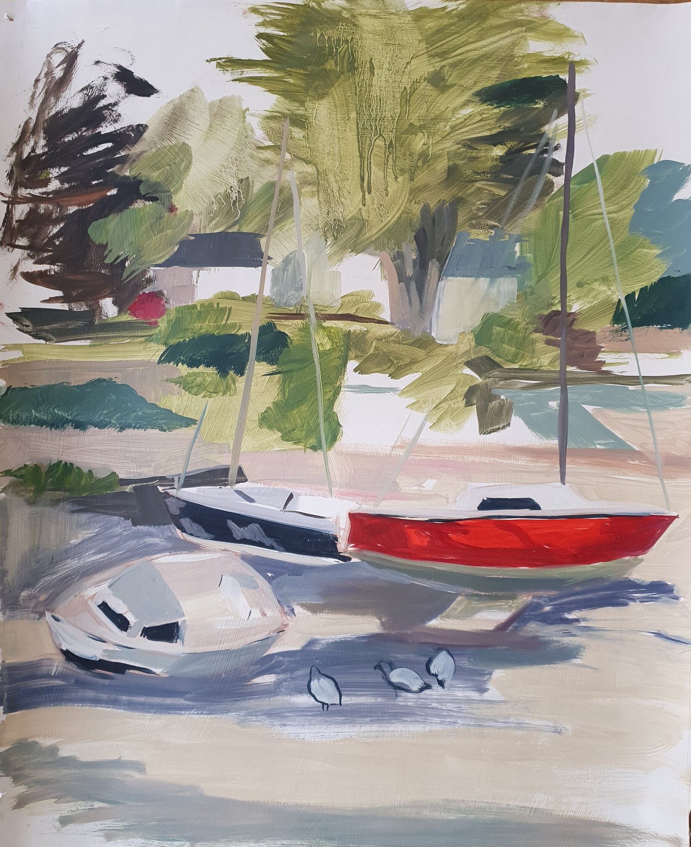 Bateaux à marée basse