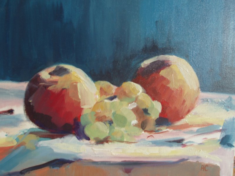 Pommes et raisin
