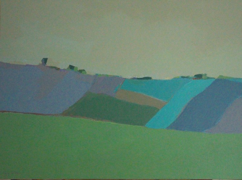 Paysage bleu